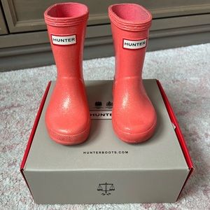 Hunter Boots Toddler Sz 6 Pink Glitter